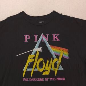 Pink Floyd Band Graphic Crew Neck Short Sleeve T Shirt Womens Size 2XL Black